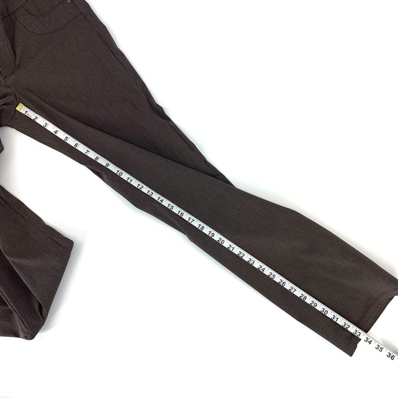 Point Zero Nicole Benisti Brown Pinstriped Slim Fit Straight Leg Pants, 11 - Picture 11 of 13